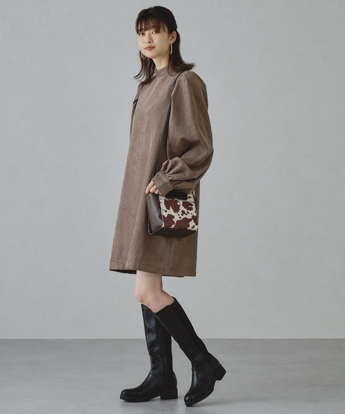 ORiental TRaffic（オリエンタルトラフィック）の「切替ストレッチロングブーツ/11502（ブーツ・レディース・ブラック/ブラウン・LL/S/M/L）」の4枚目の写真