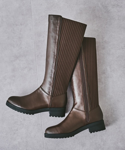 ORiental TRaffic（オリエンタルトラフィック）の「切替ストレッチロングブーツ/11502（ブーツ・レディース・ブラック/ブラウン・LL/S/M/L）」の20枚目の写真