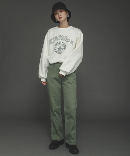 SENSE OF PLACE by URBAN RESEARCH（センスオブプレイスバイアーバンリサーチ）の「ウラキモウカレッジロゴスウェットシャツ（スウェット・レディース・アイボリー/ブラック/ブルー・ONE）」の20枚目の写真