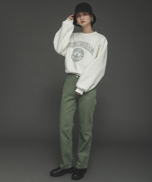 SENSE OF PLACE by URBAN RESEARCH（センスオブプレイスバイアーバンリサーチ）の「ウラキモウカレッジロゴスウェットシャツ（スウェット・レディース・アイボリー/ブラック/ブルー・ONE）」の21枚目の写真