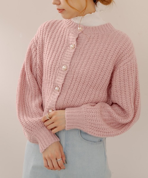 OLIVE des OLIVE（オリーブデオリーブ）の「マカロンカーディガン（カーディガン/ボレロ・レディース・ベージュ/オフホワイト/ピンク/ライトブラウン/ミント・FREE）」の22枚目の写真