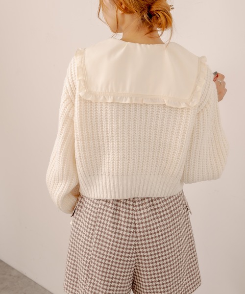 OLIVE des OLIVE（オリーブデオリーブ）の「マカロンカーディガン（カーディガン/ボレロ・レディース・ベージュ/オフホワイト/ピンク/ライトブラウン/ミント・FREE）」の20枚目の写真