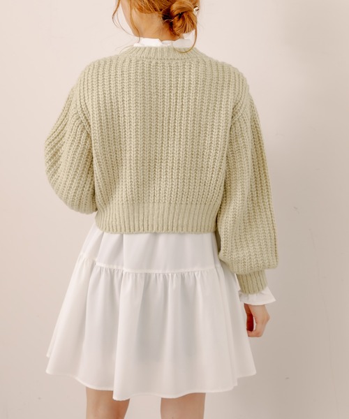 OLIVE des OLIVE（オリーブデオリーブ）の「マカロンカーディガン（カーディガン/ボレロ・レディース・ベージュ/オフホワイト/ピンク/ライトブラウン/ミント・FREE）」の8枚目の写真