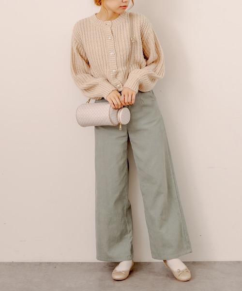 OLIVE des OLIVE（オリーブデオリーブ）の「マカロンカーディガン（カーディガン/ボレロ・レディース・ベージュ/オフホワイト/ピンク/ライトブラウン/ミント・FREE）」の14枚目の写真