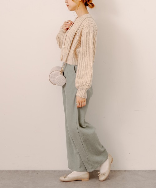 OLIVE des OLIVE（オリーブデオリーブ）の「マカロンカーディガン（カーディガン/ボレロ・レディース・ベージュ/オフホワイト/ピンク/ライトブラウン/ミント・FREE）」の9枚目の写真