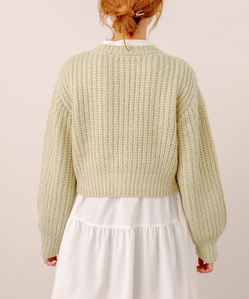 OLIVE des OLIVE（オリーブデオリーブ）の「マカロンカーディガン（カーディガン/ボレロ・レディース・ベージュ/オフホワイト/ピンク/ライトブラウン/ミント・FREE）」の15枚目の写真