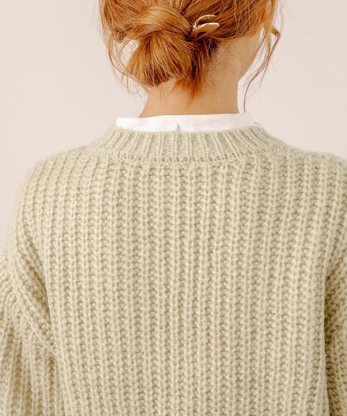 OLIVE des OLIVE（オリーブデオリーブ）の「マカロンカーディガン（カーディガン/ボレロ・レディース・ベージュ/オフホワイト/ピンク/ライトブラウン/ミント・FREE）」の10枚目の写真