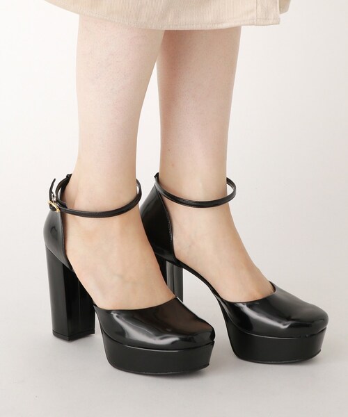 ESPERANZA(エスペランサ)の「◆ソフトスクエア厚底セパレートストラップパンプス(パンプス・レディース・ブラック/ワインレッド/グリーン・S/M/L/LL)」の6枚目の写真