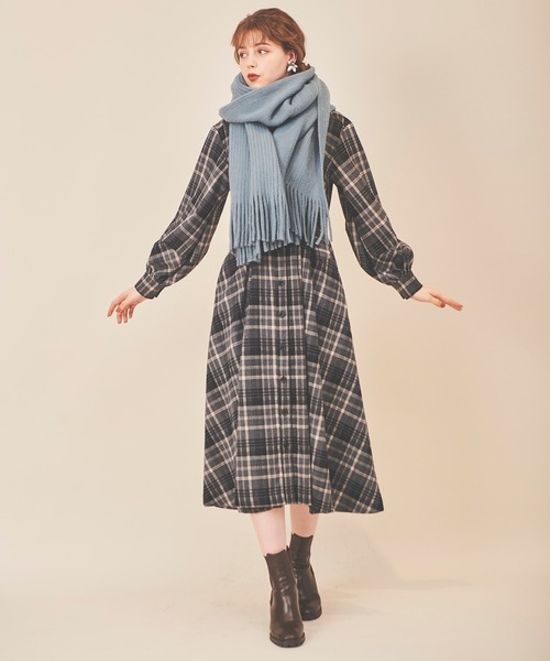 チェックロングワンピース ワンピース 31 Sons De Mode トランテアン ソン ドゥ モード のファッション通販 Zozotown