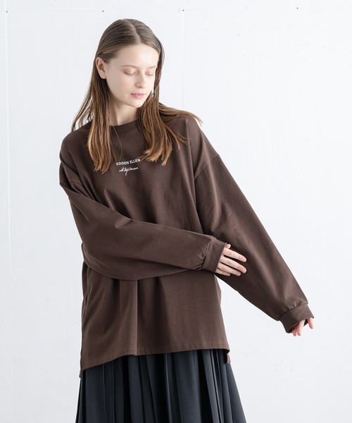 EDDEN ELLEN(エデンエレン)の「【EDDEN ELLEN】シンプルロゴカットソー(Tシャツ/カットソー・メンズ・ホワイト/チャコールグレー/ブラック/ダークブラウン/ベージュ/グリーン・SMALL/MEDIUM/LARGE/X-SMALL)」の4枚目の写真