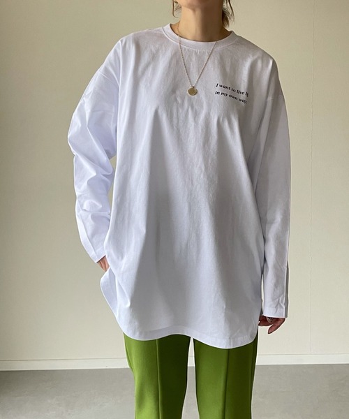 y/m by misato（イムバイミサト）の「my own way ロンT（Tシャツ/カットソー・レディース・ブラック/ホワイト/アイボリー・FREE）」の11枚目の写真