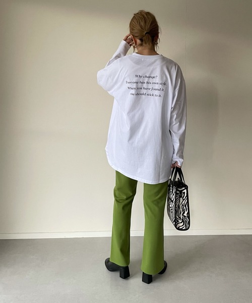 y/m by misato（イムバイミサト）の「my own way ロンT（Tシャツ/カットソー・レディース・ブラック/ホワイト/アイボリー・FREE）」の6枚目の写真