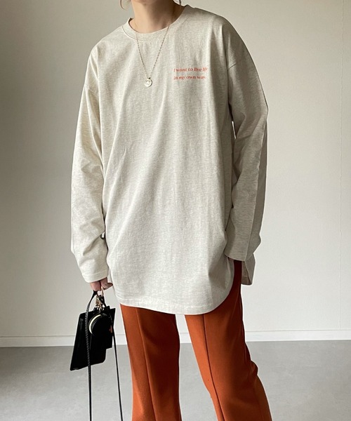 y/m by misato（イムバイミサト）の「my own way ロンT（Tシャツ/カットソー・レディース・ブラック/ホワイト/アイボリー・FREE）」の21枚目の写真