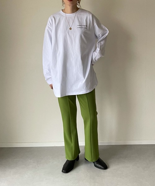 y/m by misato（イムバイミサト）の「my own way ロンT（Tシャツ/カットソー・レディース・ブラック/ホワイト/アイボリー・FREE）」の7枚目の写真