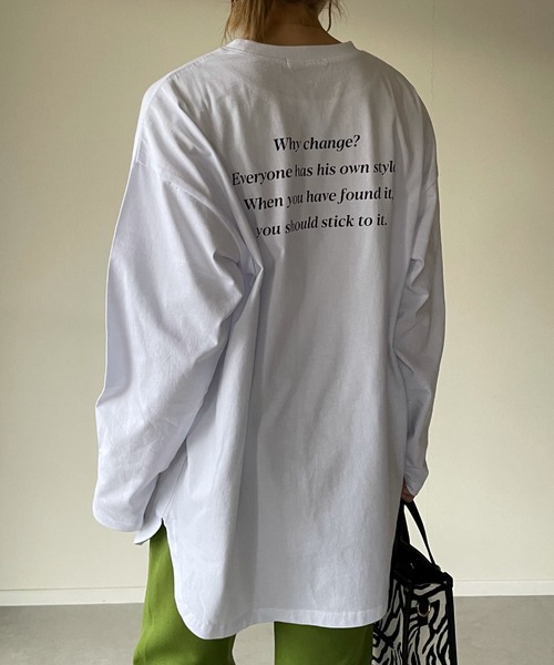 y/m by misato（イムバイミサト）の「my own way ロンT（Tシャツ/カットソー・レディース・ブラック/ホワイト/アイボリー・FREE）」の12枚目の写真