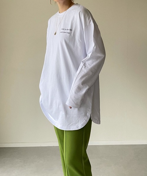 y/m by misato（イムバイミサト）の「my own way ロンT（Tシャツ/カットソー・レディース・ブラック/ホワイト/アイボリー・FREE）」の9枚目の写真