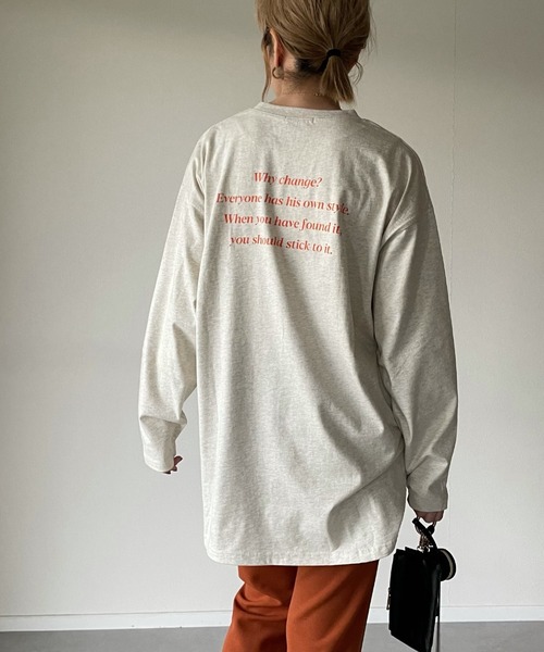 y/m by misato（イムバイミサト）の「my own way ロンT（Tシャツ/カットソー・レディース・ブラック/ホワイト/アイボリー・FREE）」の19枚目の写真