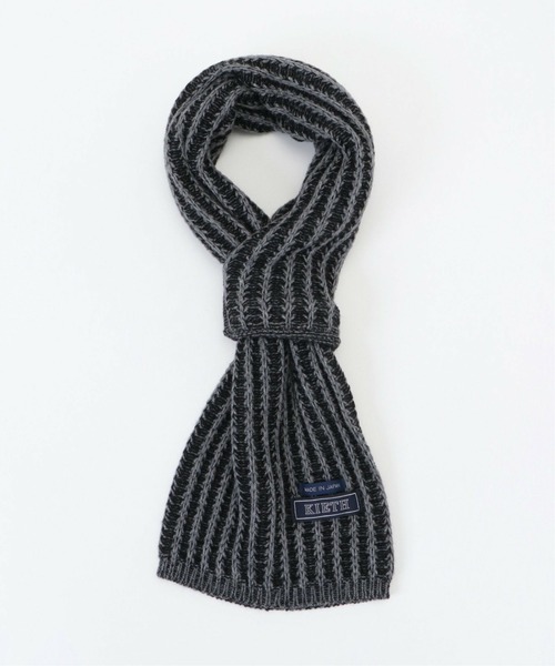 KIETH(キース)の「アゼアミコンパクトマフラー(マフラー・メンズ・チャコールグレー/ブルー/ネイビー・FREE)」の2枚目の写真