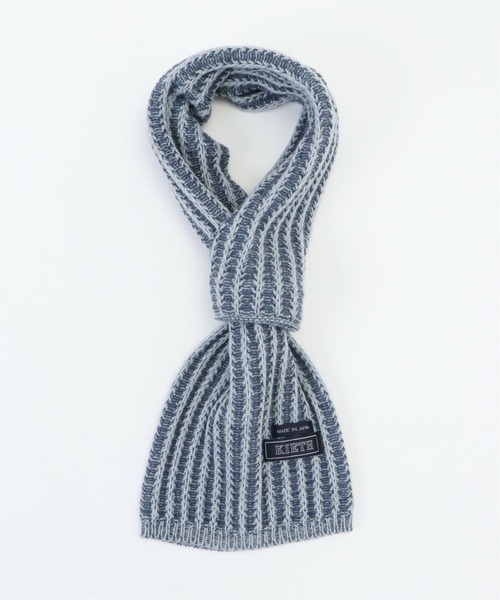 KIETH(キース)の「アゼアミコンパクトマフラー(マフラー・メンズ・チャコールグレー/ブルー/ネイビー・FREE)」の3枚目の写真