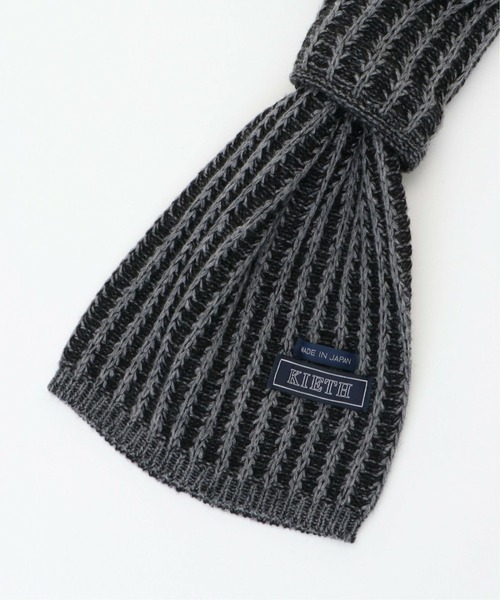 KIETH(キース)の「アゼアミコンパクトマフラー(マフラー・メンズ・チャコールグレー/ブルー/ネイビー・FREE)」の8枚目の写真