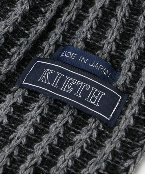 KIETH(キース)の「アゼアミコンパクトマフラー(マフラー・メンズ・チャコールグレー/ブルー/ネイビー・FREE)」の9枚目の写真