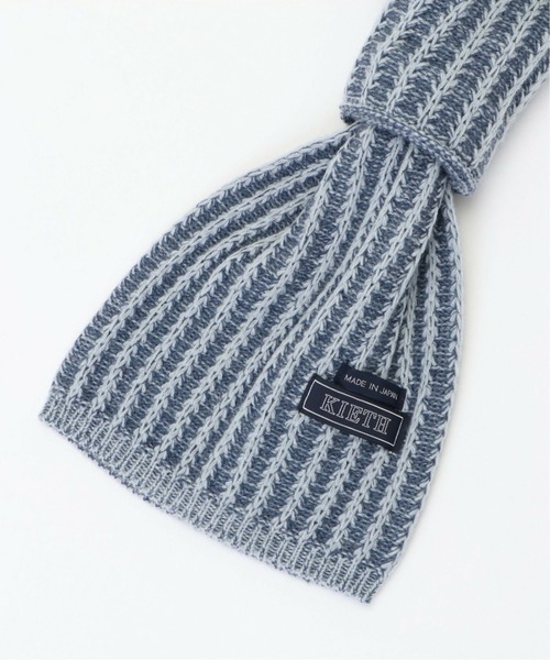 KIETH(キース)の「アゼアミコンパクトマフラー(マフラー・メンズ・チャコールグレー/ブルー/ネイビー・FREE)」の11枚目の写真