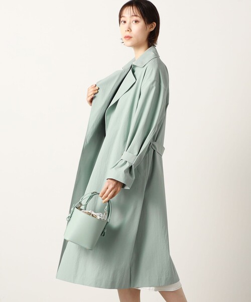 NOLLEY’S（ノーリーズ）の「◇【WEB限定カラーあり】ゆるトレンチコート（トレンチコート・レディース・ベージュ/イエロー/ライトグリーン/グレイッシュベージュ・38/36）」の7枚目の写真