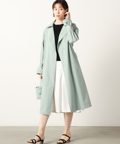 NOLLEY’S（ノーリーズ）の「◇【WEB限定カラーあり】ゆるトレンチコート（トレンチコート・レディース・ベージュ/イエロー/ライトグリーン/グレイッシュベージュ・38/36）」の9枚目の写真