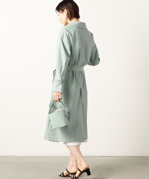 NOLLEY’S（ノーリーズ）の「◇【WEB限定カラーあり】ゆるトレンチコート（トレンチコート・レディース・ベージュ/イエロー/ライトグリーン/グレイッシュベージュ・38/36）」の11枚目の写真