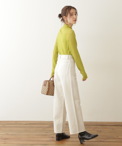 N.（N. Natural Beauty Basic）（エヌエヌナチュラルビューティーベーシック）の「【S Size Line】◆スタンダードワイドデニムパンツ（デニムパンツ・レディース・インディゴブルー/ナチュラル/ワンウォッシュ・SMALL/MEDIUM）」の5枚目の写真