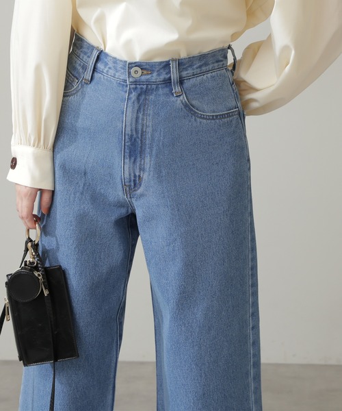 N.（N. Natural Beauty Basic）（エヌエヌナチュラルビューティーベーシック）の「【S Size Line】◆スタンダードワイドデニムパンツ（デニムパンツ・レディース・インディゴブルー/ナチュラル/ワンウォッシュ・SMALL/MEDIUM）」の14枚目の写真