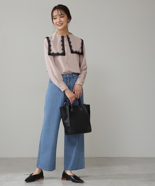 N.（N. Natural Beauty Basic）（エヌエヌナチュラルビューティーベーシック）の「【S Size Line】◆スタンダードワイドデニムパンツ（デニムパンツ・レディース・インディゴブルー/ナチュラル/ワンウォッシュ・SMALL/MEDIUM）」の19枚目の写真