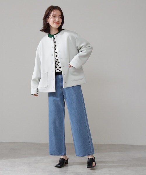 N.（N. Natural Beauty Basic）（エヌエヌナチュラルビューティーベーシック）の「【S Size Line】◆スタンダードワイドデニムパンツ（デニムパンツ・レディース・インディゴブルー/ナチュラル/ワンウォッシュ・SMALL/MEDIUM）」の21枚目の写真