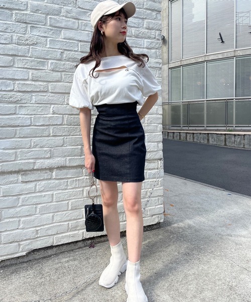 one after another NICE CLAUP(ワンアフターアナザーナイスクラップ)の「スニーカーソールショートブーツ(ブーツ・レディース・ブラック/アイボリー・SMALL/MEDIUM/LARGE)」の15枚目の写真