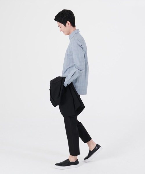 Blue Standard (ブルースタンダード)の「【BLUE STANDARD/ブルースタンダード】ラクケア 別布ポケット切替シャツ ブロードチェック ボタンダウン シャツ(シャツ/ブラウス・メンズ・ホワイト/グレー/オフホワイト/ブルー・MEDIUM/LARGE/X-LARGE)」の16枚目の写真