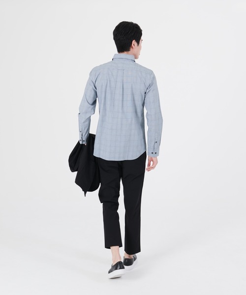 Blue Standard (ブルースタンダード)の「【BLUE STANDARD/ブルースタンダード】ラクケア 別布ポケット切替シャツ ブロードチェック ボタンダウン シャツ(シャツ/ブラウス・メンズ・ホワイト/グレー/オフホワイト/ブルー・MEDIUM/LARGE/X-LARGE)」の17枚目の写真