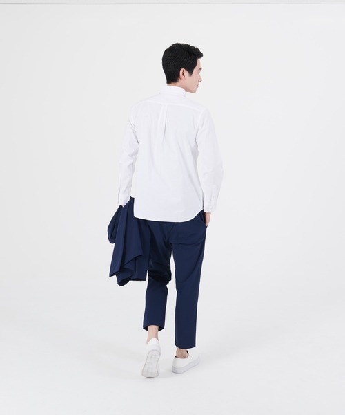 Blue Standard (ブルースタンダード)の「【BLUE STANDARD/ブルースタンダード】ラクケア 別布ポケット切替シャツ ブロードチェック ボタンダウン シャツ(シャツ/ブラウス・メンズ・ホワイト/グレー/オフホワイト/ブルー・MEDIUM/LARGE/X-LARGE)」の7枚目の写真