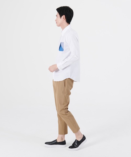 Blue Standard (ブルースタンダード)の「【BLUE STANDARD/ブルースタンダード】ラクケア 別布ポケット切替シャツ ブロードチェック ボタンダウン シャツ(シャツ/ブラウス・メンズ・ホワイト/グレー/オフホワイト/ブルー・MEDIUM/LARGE/X-LARGE)」の11枚目の写真