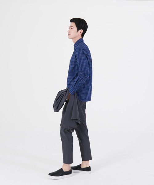 Blue Standard (ブルースタンダード)の「【BLUE STANDARD/ブルースタンダード】ラクケア 別布ポケット切替シャツ ブロードチェック ボタンダウン シャツ(シャツ/ブラウス・メンズ・ホワイト/グレー/オフホワイト/ブルー・MEDIUM/LARGE/X-LARGE)」の21枚目の写真