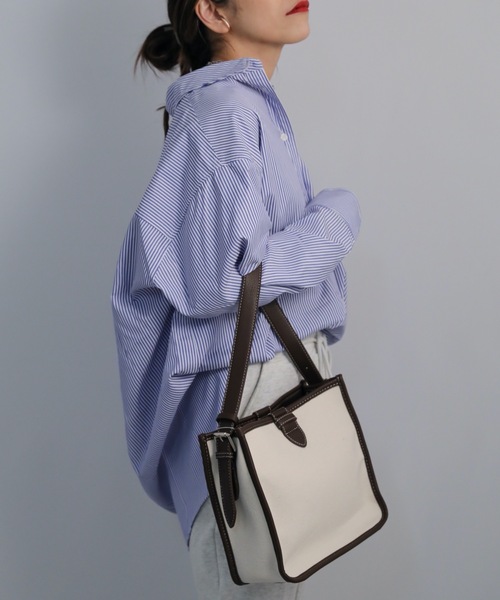 ap retro（アプレトロ）の「【ap retro】ストライプオーバーサイズシャツ（シャツ/ブラウス・レディース・グリーン/ネイビー/レッド・FREE）」の14枚目の写真