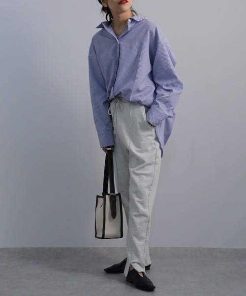 ap retro（アプレトロ）の「【ap retro】ストライプオーバーサイズシャツ（シャツ/ブラウス・レディース・グリーン/ネイビー/レッド・FREE）」の21枚目の写真