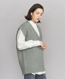 BEAUTY&YOUTH UNITED ARROWS | BY ハミルトンウール ビッグ Vネック ベスト(ベスト)
