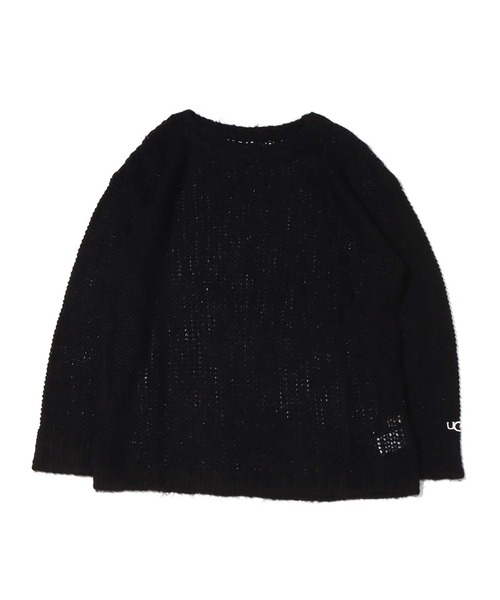 完売　UGG@mos モノグラムロゴ ニットガウン UGG（アグ）の「UGG@mos カギ編み ニットトップス（ニット