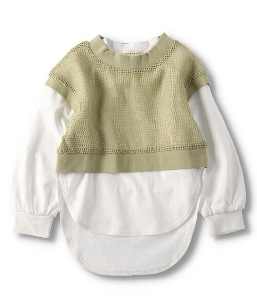 BRANSHES(ブランシェス)の「【セット商品】長袖Tシャツ×ベスト ロンT(Tシャツ/カットソー・キッズ・ブラック/ベージュ・100/110/120/130/140/150)」の3枚目の写真