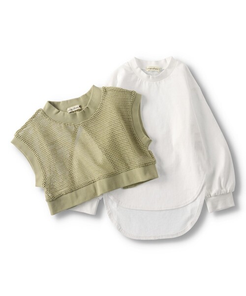 BRANSHES(ブランシェス)の「【セット商品】長袖Tシャツ×ベスト ロンT(Tシャツ/カットソー・キッズ・ブラック/ベージュ・100/110/120/130/140/150)」の4枚目の写真