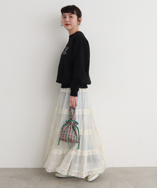 Dot＆Stripes CHILD WOMAN（ドットアンドストライプス　チャイルドウーマン）の「アフリカンプリント 巾着BAG（トートバッグ・レディース・ピンク・FREE）」の4枚目の写真