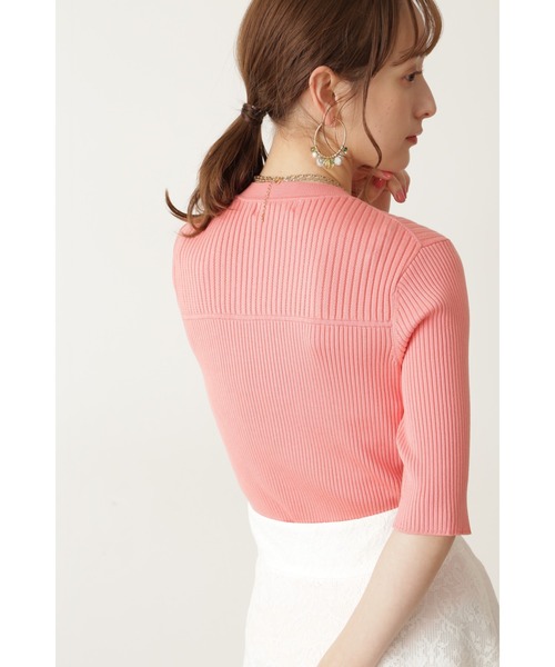 JILL STUART(ジルスチュアート)の「◆ナターシャリブニット(ニット/セーター・レディース・ホワイト/ネイビー/ピンク/グリーン・FREE)」の8枚目の写真
