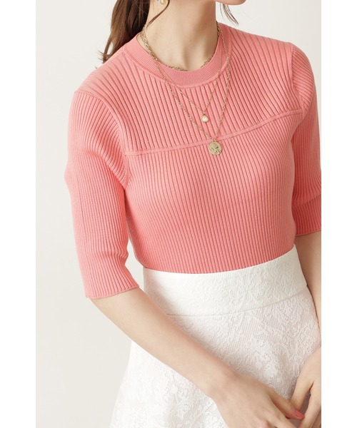 JILL STUART(ジルスチュアート)の「◆ナターシャリブニット(ニット/セーター・レディース・ホワイト/ネイビー/ピンク/グリーン・FREE)」の9枚目の写真