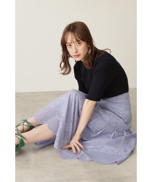 JILL STUART(ジルスチュアート)の「◆ナターシャリブニット(ニット/セーター・レディース・ホワイト/ネイビー/ピンク/グリーン・FREE)」の11枚目の写真
