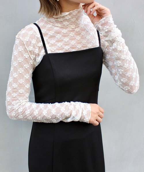 MLI'A（エムリア）の「チュールシアー／長袖トップス（Tシャツ/カットソー・レディース・オフホワイト/グリーン/イエロー/サックスブルー/ブラック/パープル系1/グリーン系/その他4・M）」の8枚目の写真